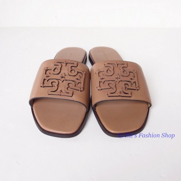 ❤️ NIB Tory Burch Ines Slide Leather Sandal Almond Flour 6.5 7 8 8.5 9 9.5 10 - Picture 13 of 16